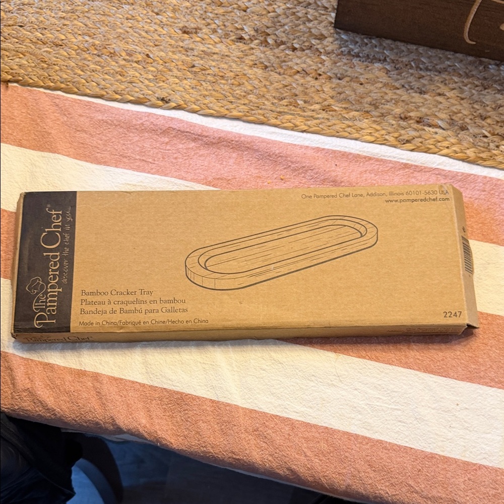 Pampered Chef Bamboo Serving Tray